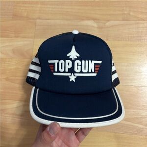 Vintage 80s 3 Stripe Too Gun Movie Trucker Snapback Hat